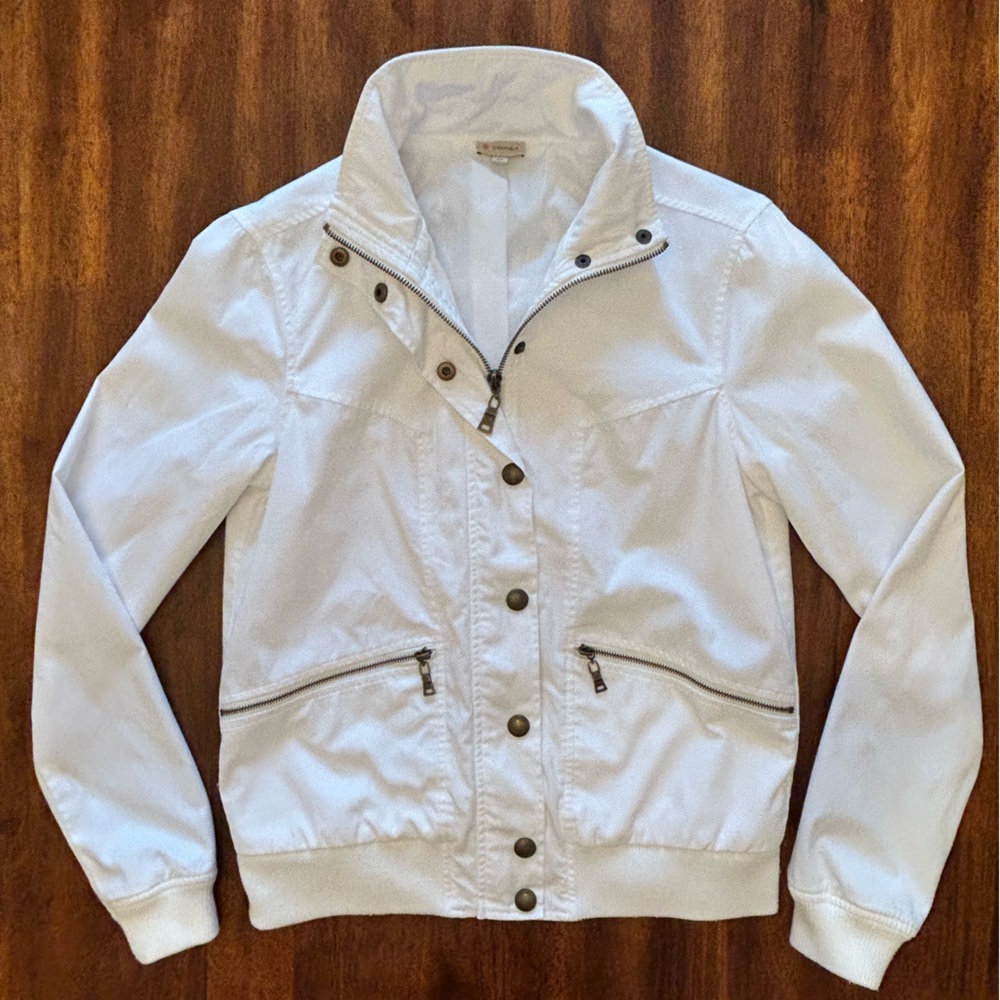 Cremieux white zip up jacket Size XS